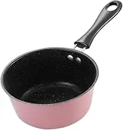 Folpus Milk Pan Small Saucepan Melting Boiling Pot,Coffee Milk Warmer,Milk Pot,Nonstick Sauce Pan for Home Induction Cooker Camping, Pink