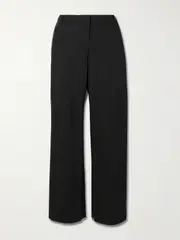 [ST. AGNI] ST. AGNI - 90s Split Crepe Flared Pants - Black - medium medium Black