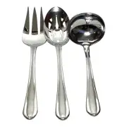 Goreham Melon Bud Frosted 3 Piece Hostess Serving Utensil Set