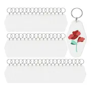 50pcs Blank Motel Keychain Bulk with Key Rings,Hotel Keychains Key Tag for6000