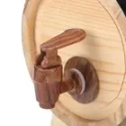 (Wood Color 1.5L)1.5L Household Mini Pine Wood Wine Barrel Keg Wooden Beer JY