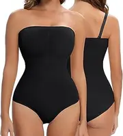 [ALYNE] Strapless Shapewear Bodysuit for Women, Tummy Control Full Body Shapers, Seamless Snatched Bodysuit for Under Dresses XX-Large Black, Black, XX-Large