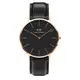 【Daniel Wellington】DW00100127 瑞典極簡風 Classic Black Sheffield 40mm