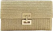 [AWUXINE] Straw Clutch Purses Women Summer Beach Handbags Woven Envelope Purse Wicker Rattan Evening Bag