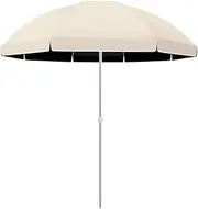 Portable Outdoor Umbrella for Patio 6ft Beach Umbrellas W/8 Sturdy Ribs, 2/3 Tier Outdoor Sunshade for Garden, Backyard, Deck, Pool, Adjustable Height