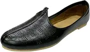 [Step n Style] Men's Punjabi Jutti Durable and Comfortable Indian Wedding Shoes, Classic Ethnic Footwear Mojari Loafers for Men