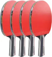 Premium Ping Pong Paddle Set, Table Tennis Racket Set Soft Sponge Rubber, Car...