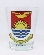KIRIBATI COAT OF ARMS SHOT GLASS SHOTGLASS