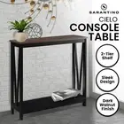 Sarantino Cielo 2-Tier Console Table - Dark Walnut