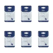 6PK Malli Sewing Plastic Compact Needle Threader w/ Magnifier 3x6.5cm Clear