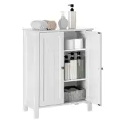 Hooseng Free Standing Linen Cabinet 23.6"x31.5" w/ 2- Adjustable Shelf in White