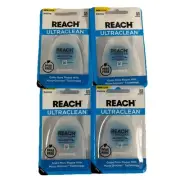 4x Listerine Reach Ultraclean Mint Floss 30 yd Micro-grooves Dental Oral Care
