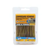 Zenith 10G x 75mm Countersunk Rib Head Chipboard Screws - 50 Pack