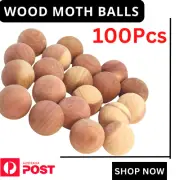 100Pcs Cedar Mothballs Natural Scented Insect Repellent Safe Effective Melb