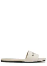 Givenchy Logo-print Canvas Sliders - Beige - 36 (IT36 / UK3) 36 (IT36 / UK3)