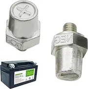 Battery Post Terminals - Positive Negative Battery Side Post Terminal Adapter - Pack of 2, Lead Alloy Charging Connector for Scooter, Car Accessories