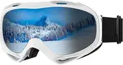 LOVJOYSE Ski Goggles, OTG Ski Goggles, Over Glasses Ski/Snowboard Goggles for Men, Women & Youth, 100% UV Protection