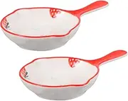PHENOFICE 2pcs Creative Dipping Sauce Dishes Seasoning Plates Unique Design for Condiments Appetizers and Snacks Smooth and Stable Base for Home Use