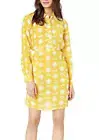 Juicy Couture L60532 Silk Floral Dress Sunlit/Marigold Women's Dress Size M