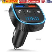 Qc3.0 Fast Charging Car Bluetooth Mp3 Player Car Fm Transmitter Blue Ambient◦Lig