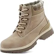 [ANJOUFEMME] Outdoor Winter Snow Boots For Women - Womens Work Hiking Ankle Boots Waterproof Lightweight Backpacking Walking Trekking Hiking Shoes