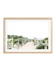 [Profile Australia] Australian Made Sandy Path 1 Art Print A2 in Natural Frame