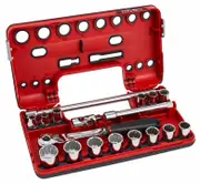 Sidchrome SCMT13150 - Socket Set - 3/8" Drive 18 Piece Metric Detection Box Set