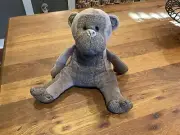 DECORATIVE POLYESTER FABRIC PLUSH FIGURAL MONKEY WEIGHTED DOOR STOP-NEW NO TAG