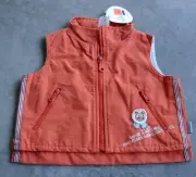 TARGET BABY BOYS LINED ZIP FRONT VEST ORANGE SZ 00 NEW WITH TAGS