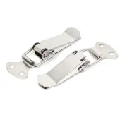 Box Chest Suitcase Metal Draw Closure Spring Loaded Latch Catch Toggle Hasp 2pcs