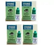 ITONE Eye Drops Herbal Ayurvedic Antibiotic Antiseptic Eye Drops I Tone 4 X10ml