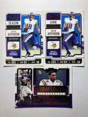 Justin Jefferson & Randy Moss Lot x 6 - Contenders Red/Bronze Foil + '24 Score