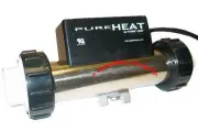 Hydroquip PURE HEAT bath heater in-line 1.5kw 120V w/ vacuum switch & NEMA cord