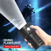 Diving LED Flashlight Photograph Video White Red Blue Light Underwater 80m Torch