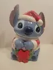 Disney Lilo & Stitch Christmas Santa Stitch Ceramic Cookie Jar New Wreath