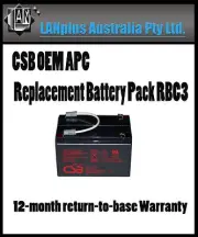 CSB OEM APC Replacement Battery Pack RBC3 APC UPS BK450 Tax invoiced, 1 year wty