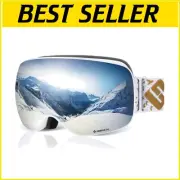 Versatile Unisex Snowboard Goggles with Anti-Fog Technology & Removable Lens