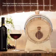 (Wood Color 1.5L)1.5L Household Mini Pine Wood Wine Barrel Keg Wooden Beer GH