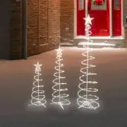 Northlight 3 LED Lighted Warm White Outdoor Spiral Christmas Cone Trees 3' 4' 6'