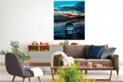 beautiful beach-clouds-glass-ball-sea -high quality Canvas painting Home decor