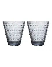 [IITTALA] Kastehelmi Tumbler Pair Recirculated Glass in Clear
