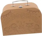 TOPPERFUN Paperboard Suitcase Stationery Box Newborn Cardboard Puzzle Small Box Toy Suitcase