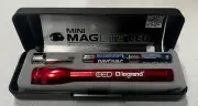 Mag-Lite Mini LED Warm White Light Black Aluminum Body 2AAA Flashlight - RED