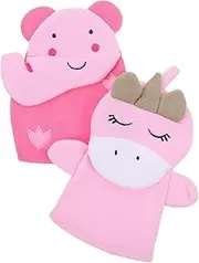 Ipetboom 2Pcs Shower Scrubber Mitt Exfoliating Bath Glove for Soft and Comfortable Skin Cleaning Tool for Home Hotel and Dormitory Use Lightweight and Reusable