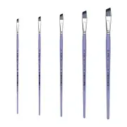 XDT#264 AngularTip Paint Brush ExStiff Nylon Oil Acrylic Watercolor #2#4#6#8#10