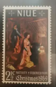 NIUE Scott# 321 ** MNH Navidad 1969