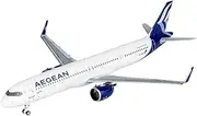 Pre-Built Model Aircraft 11CM 1/400 for Aegean Airlines A321neo SX-Nah Realistic Airplane Replica Scale Diecast Model Aircraft Kit Miniature Airplane Model
