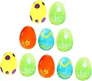 FUNNETOYU 24pcs Decorative Eggshell Easter Adornments Festival Props for Craft Decor for Easter Parties Themed Events Home Office Decor Random Color