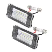 A Pair License Plate Light with 18 SMD-3528 Lamps for BMW MINI R56 2W 120LM 6000K DC12V (White Light)