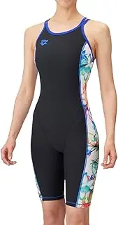 [arena] Women's Swimsuit, Training Dress, Open Back, Half Legs, Black x